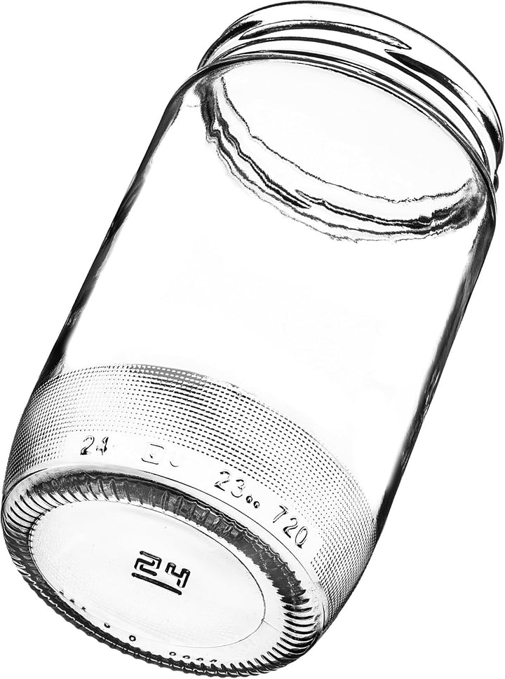 KADAX 24er Set Einmachgläser 720ml TO82 Ohne Deckel, Grosse Sturzgläser mit Schraubdeckel, Einkochgl