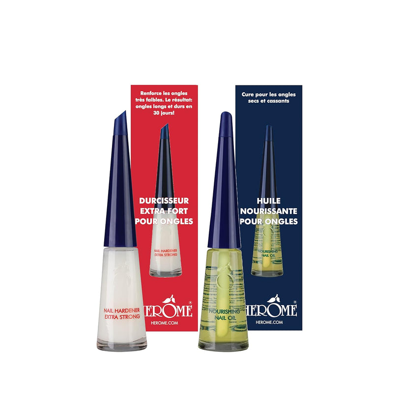 Herome Combi-Pack Nagelhärter Extra Stark & Pflegendes Nagelöl (Nail Hardener Extra Strong & Nourish