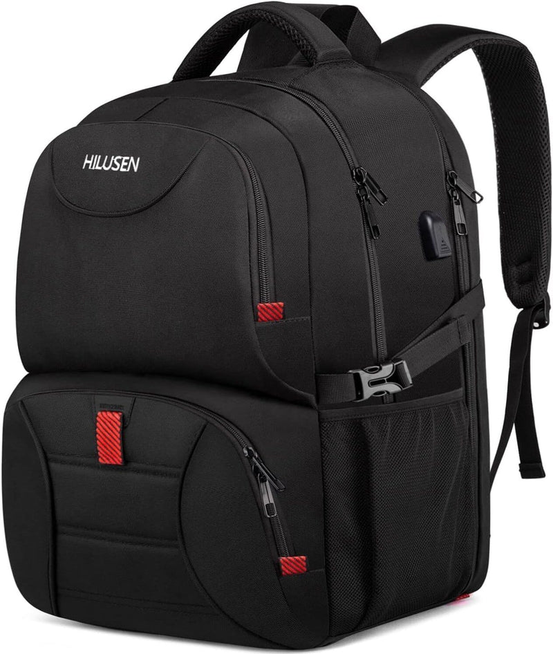 Gross Rucksack Herren 50L,Arbeit Rucksack Laptop Rucksack Herren 17.3 Zoll Schulrucksack mit USB Lad