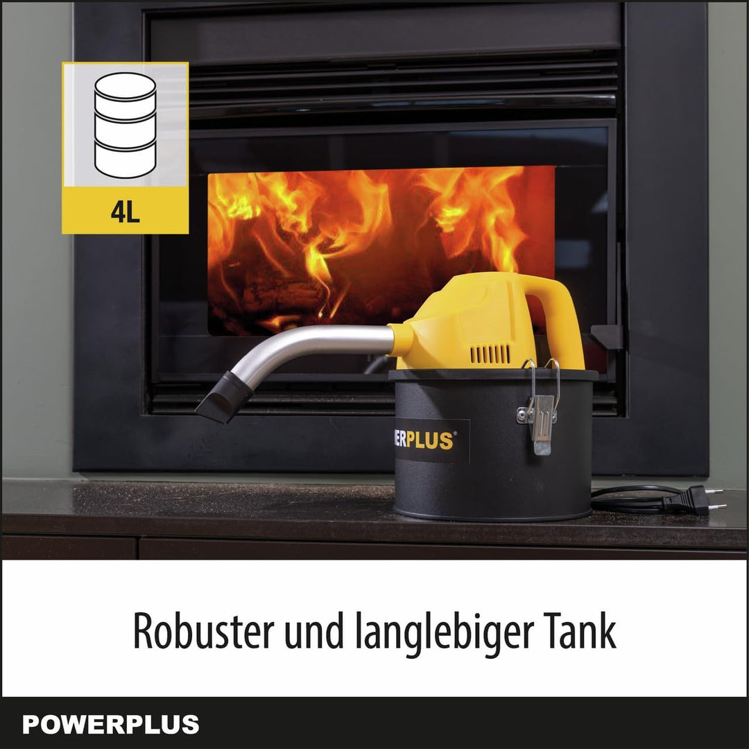 POWERPLUS Power Plus elektrischer Aschesauger POWX3004-600W kompakter Aschestaubsauger für Kamin, Of