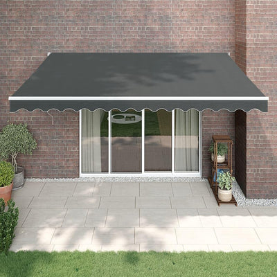 vidaXL Markise, Sonnenmarkise mit Kurbel Automatisch, Gelenkarmmarkise für Terrasse Balkon, Sonnensc