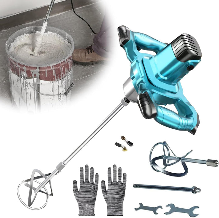 Farb-Mörtelrührer, 3100W Rührwerk, Elektrischer Hand-Zementmischer, mit 6 Einstellbaren Geschwindigk