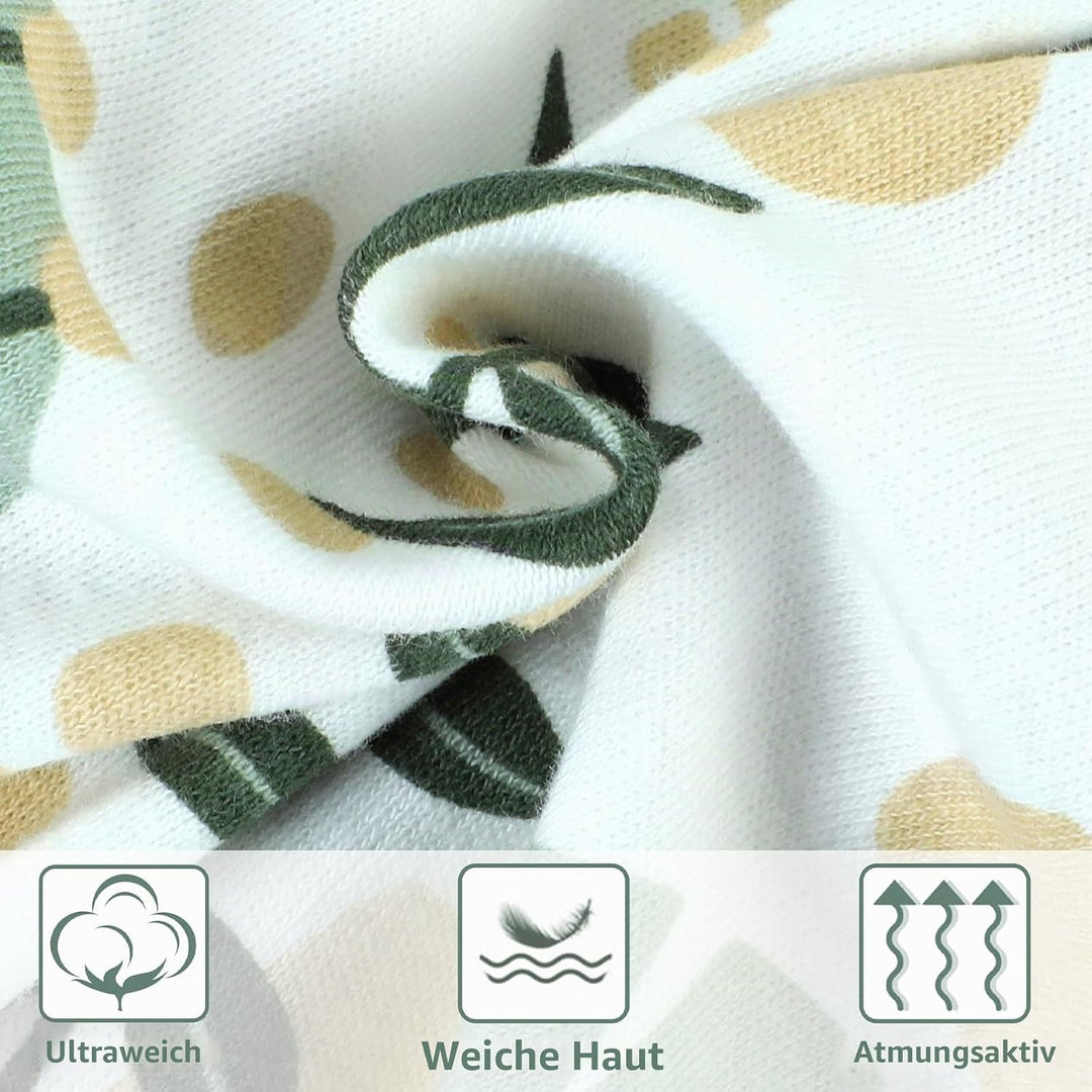 Yoofoss Schlafsack Baby Sommer 0.5 Tog - 2er Pack 67cm/0-6 Monate 100% Baumwolle Sommerschlafsack Ba