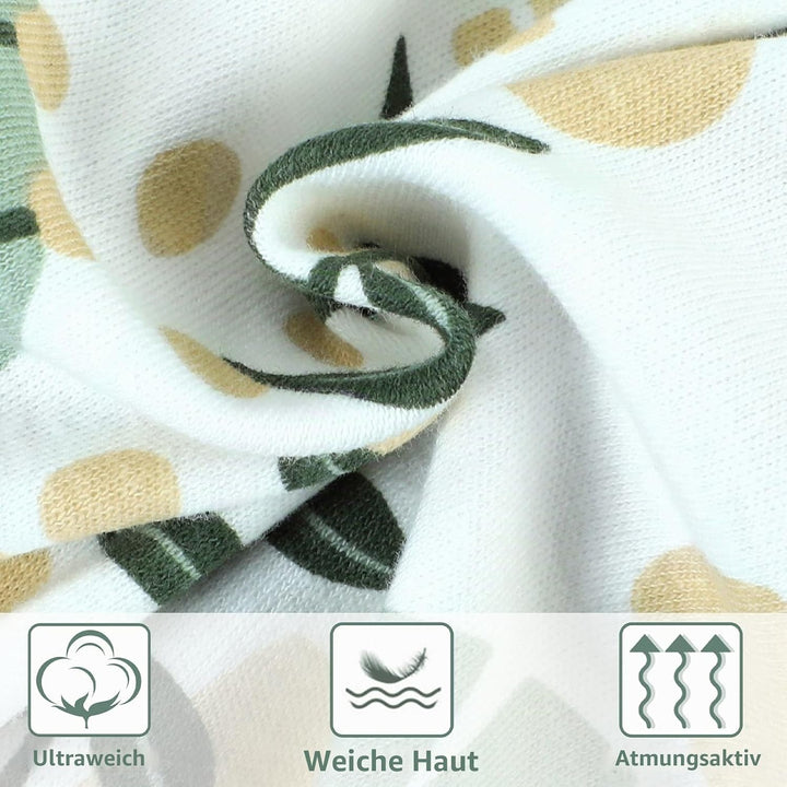 Yoofoss Schlafsack Baby Sommer 0.5 Tog - 2er Pack 67cm/0-6 Monate 100% Baumwolle Sommerschlafsack Ba