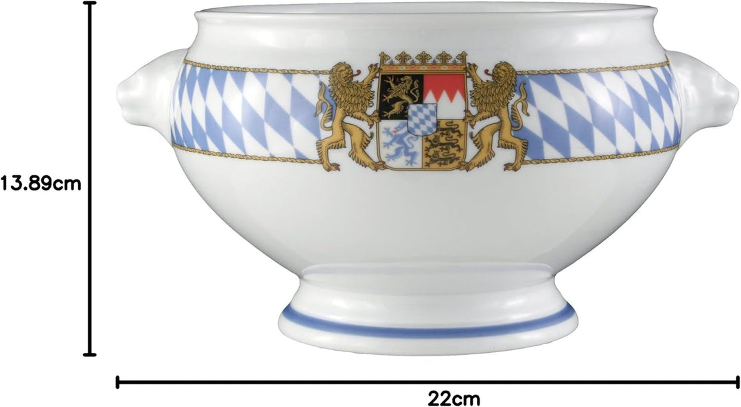 Seltmann Weiden 001.455459 Compact Bayern - Löwenkopfterrine/Terrine/Suppenterrine ohne Deckel - 3,0