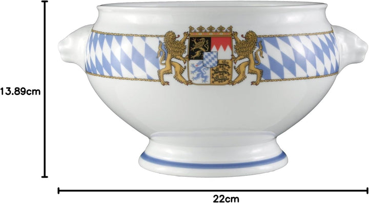 Seltmann Weiden 001.455459 Compact Bayern - Löwenkopfterrine/Terrine/Suppenterrine ohne Deckel - 3,0