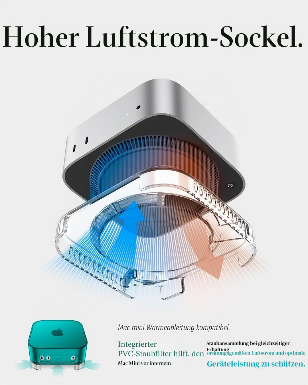 Spigen Classic C1 Hülle mit eingebautem Luftfilter Ständer Entwickelt für Mac mini M4 / M4 Pro Chip