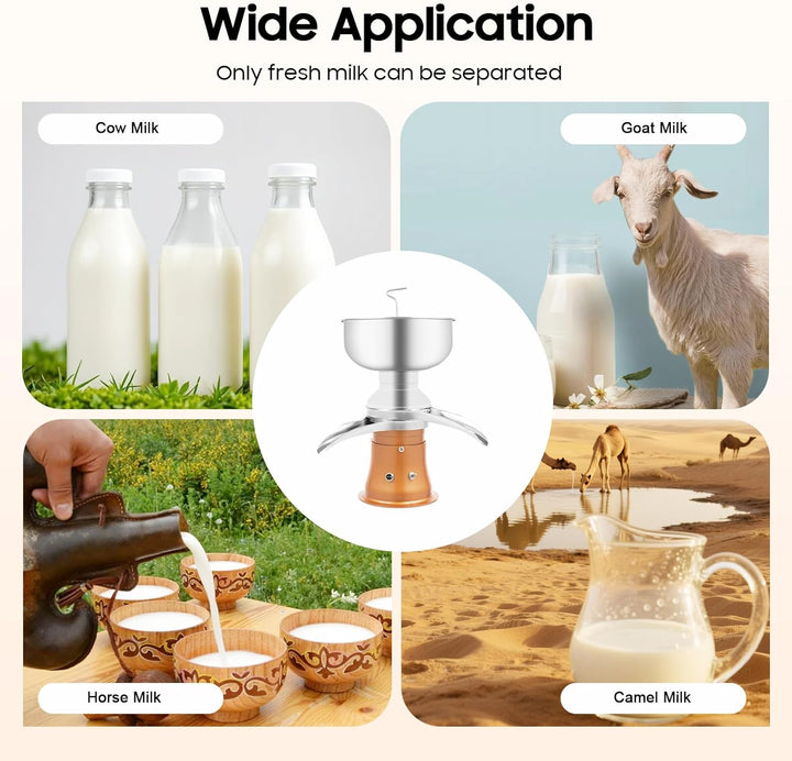 5L Elektrische Milchzentrifuge Separator Milch Sahne Zentrifuge Milchseparator Rahmzentrifuge mit Mi