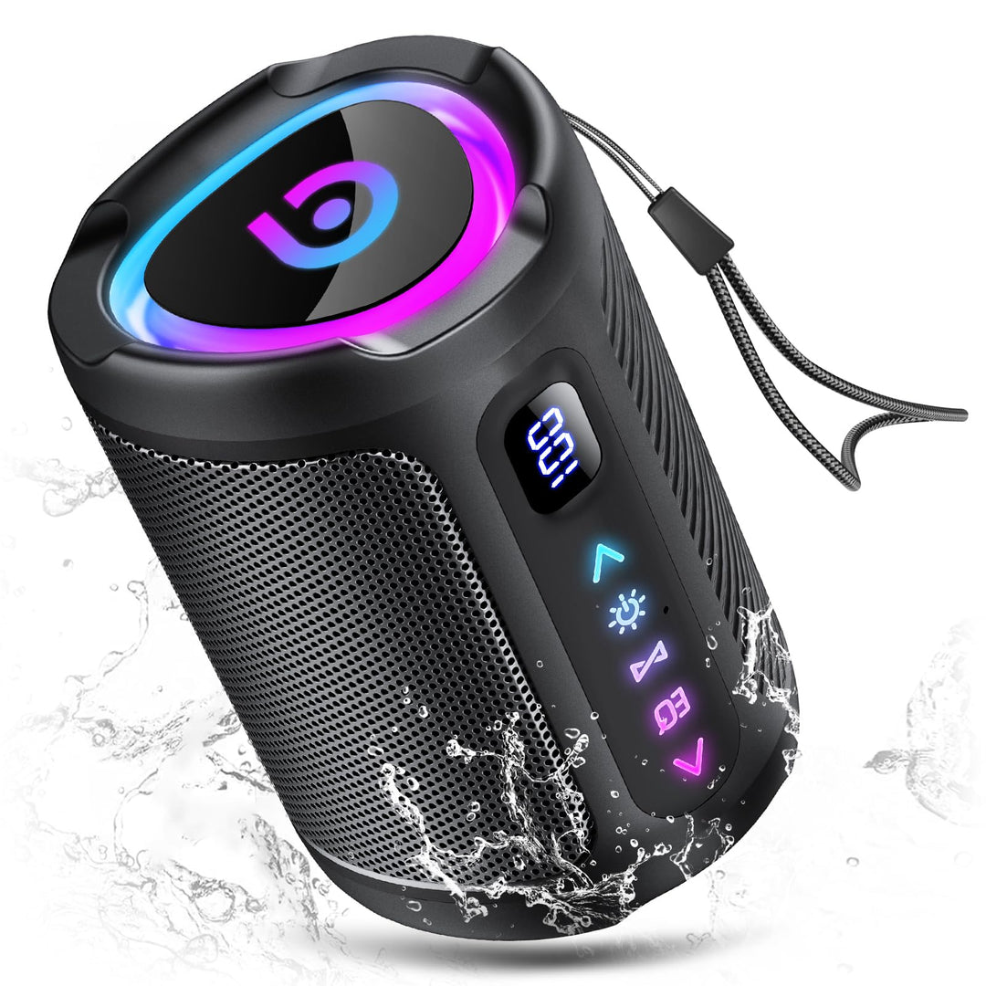 aowoka Bluetooth Lautsprecher mit Licht, 2026 Musikbox Tragbarer Box, Bluetooth 5.4, 30 St, Verbesse
