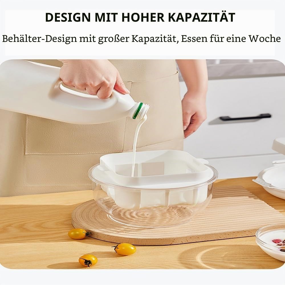 Feine Filtersiebe Joghurt Sieb mit Deckel,Wiederverwendbarer Joghurt Molke Separator,3000ML Griechis