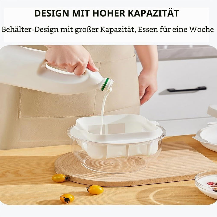 Feine Filtersiebe Joghurt Sieb mit Deckel,Wiederverwendbarer Joghurt Molke Separator,3000ML Griechis