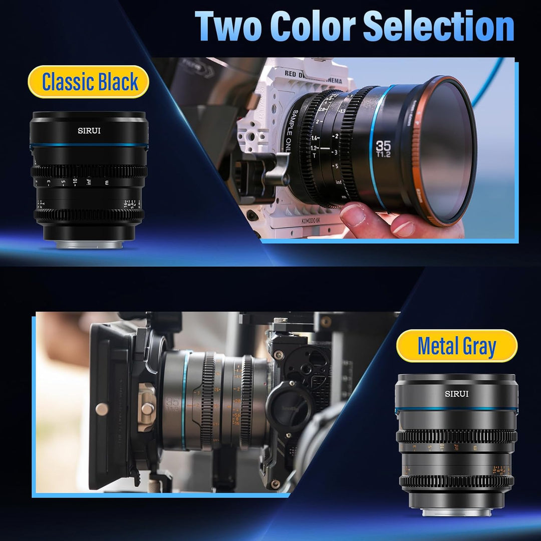 SIRUI Night Walker 35mm T1.2 Cine Objektiv Objektive Lens Lenses, grosse Blende, manueller Fokus(Mod