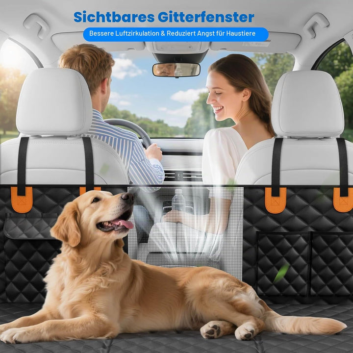 Hundedecke Auto Rückbank, Harter Unterseit Hundedecke Auto Wasserdicht/rutschfest/Rasierfest/Einklap