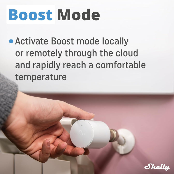 Shelly Blu TRV & Shelly Blu Gateway Gen3 - Thermostatisches Heizkörperventil, Bluetooth-Drehventil m