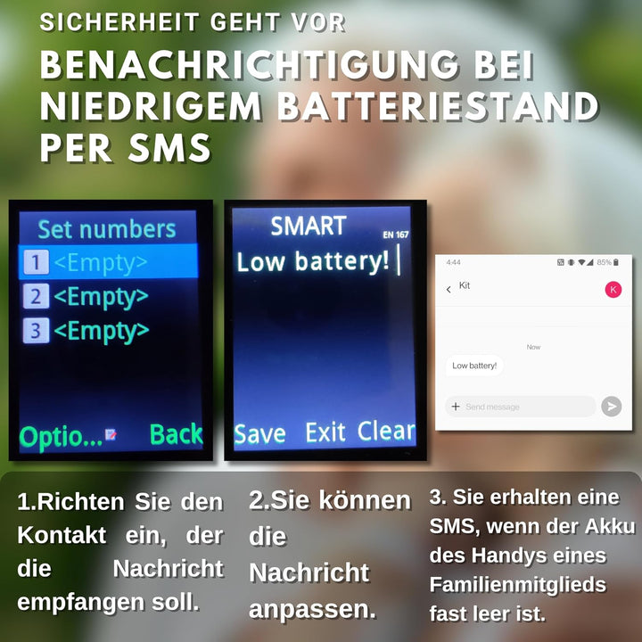 VOCA Grosstasten-Klapphandy für Senioren | Dual-Screen | 4G LTE | Lauter Klang | SOS-Taste | Hörgerä