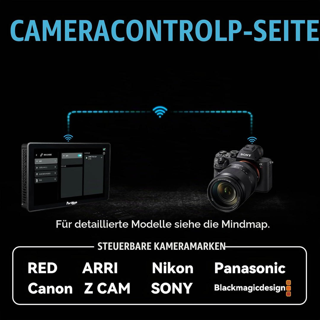 Portkeys BM7IIDS Kabellose Kontrolle Field Kamera Monitor 7" Touchscreen 3G SDI 3D LUT 2200Nit 10bit
