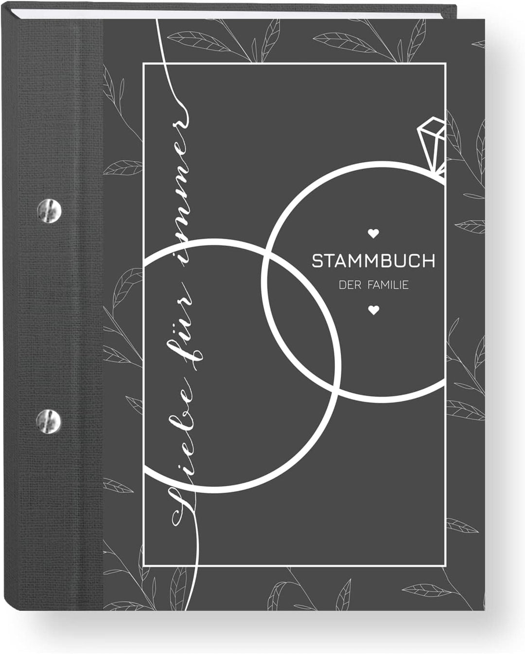 Stammbuch der Familie personalisiert Moderna grau A5 ca. 18 x 23 cm Familienstammbuch Stammbücher Ha