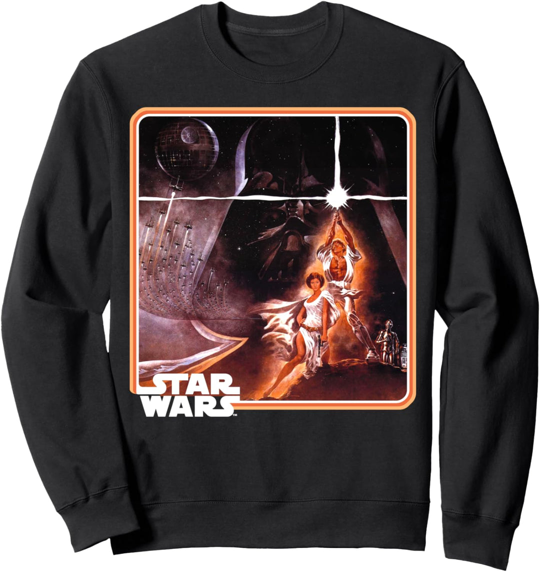 Star Wars Classic Epic A New Hope Poster Framed Matte Finish Sweatshirt