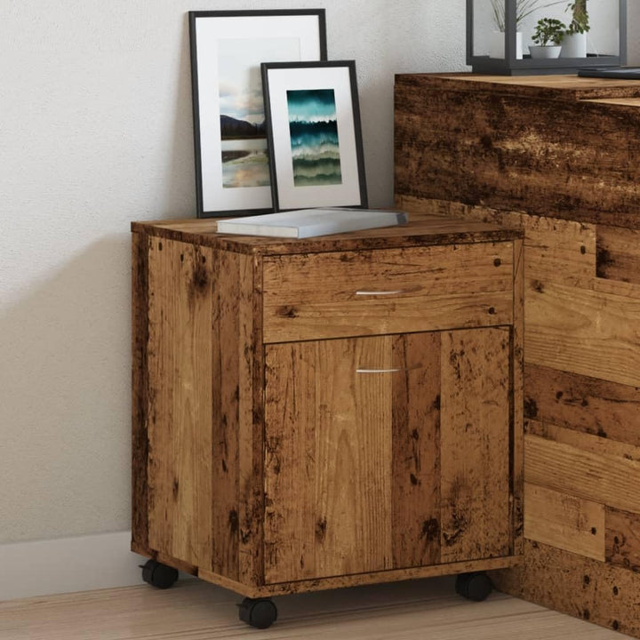 vidaXL Rollcontainer, Aktenschrank mit Stauraum, Rollschrank für Büro Arbeitszimmer, Bürocontainer B