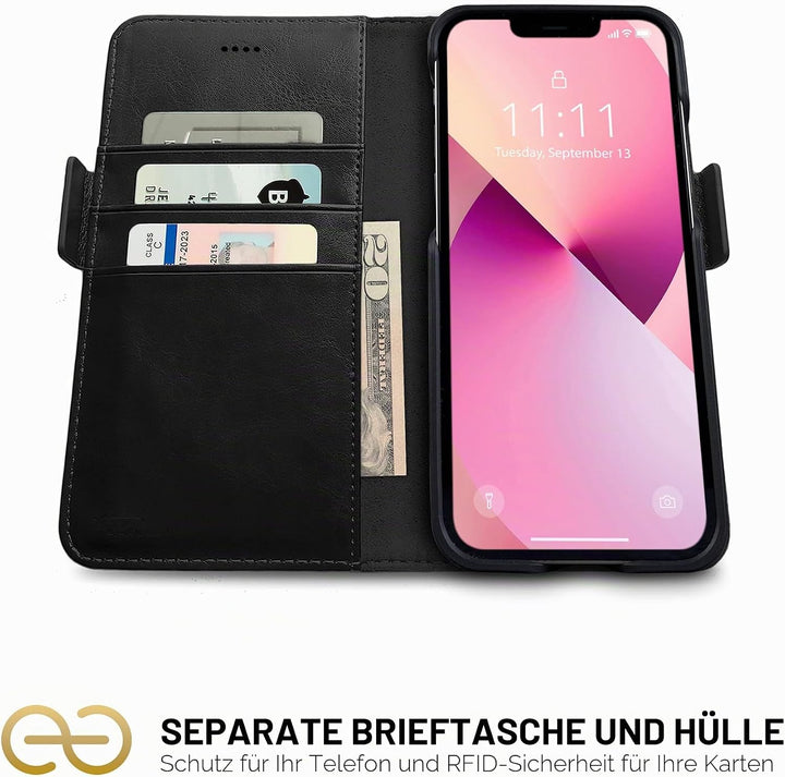 Dreem Fibonacci iPhone 13 Mini Brieftaschen-Etui / 2-in-1 stossfestes Etui und abnehmbares Folio aus