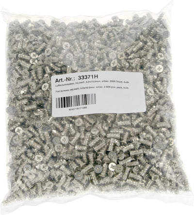 InLine 33371H2000er Pack Lüfterschrauben, 5,0x10,0mm, silber, bulk