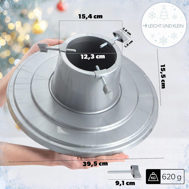 KADAX Weihnachtsbaumständer, Christbaumständer mit Wasserbehälter, Tannenbaumständer für einen echte