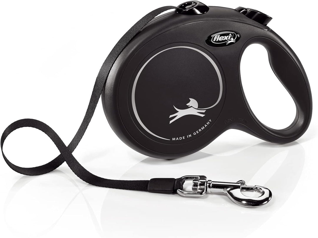 flexi® Classic L Gurt 5 m schwarz, Roll-Leine für Hunde bis 50 kg L: 5m (max. 50kg) Schwarz, L: 5m (