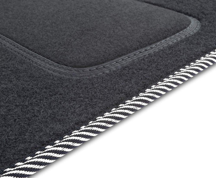 MOTOS Standard Velours-Fussmatten passend für Audi TT II 8J 2006-2014 - Standard, Gewebt, Weiss fuss