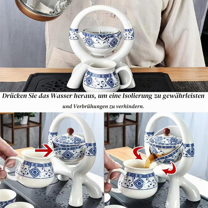 Hochwertige Chinesische Tee-Set-Geschenkbox, Rotierendes Kung Fu Tee-Set, Reines Handfeuern, Mit Rot