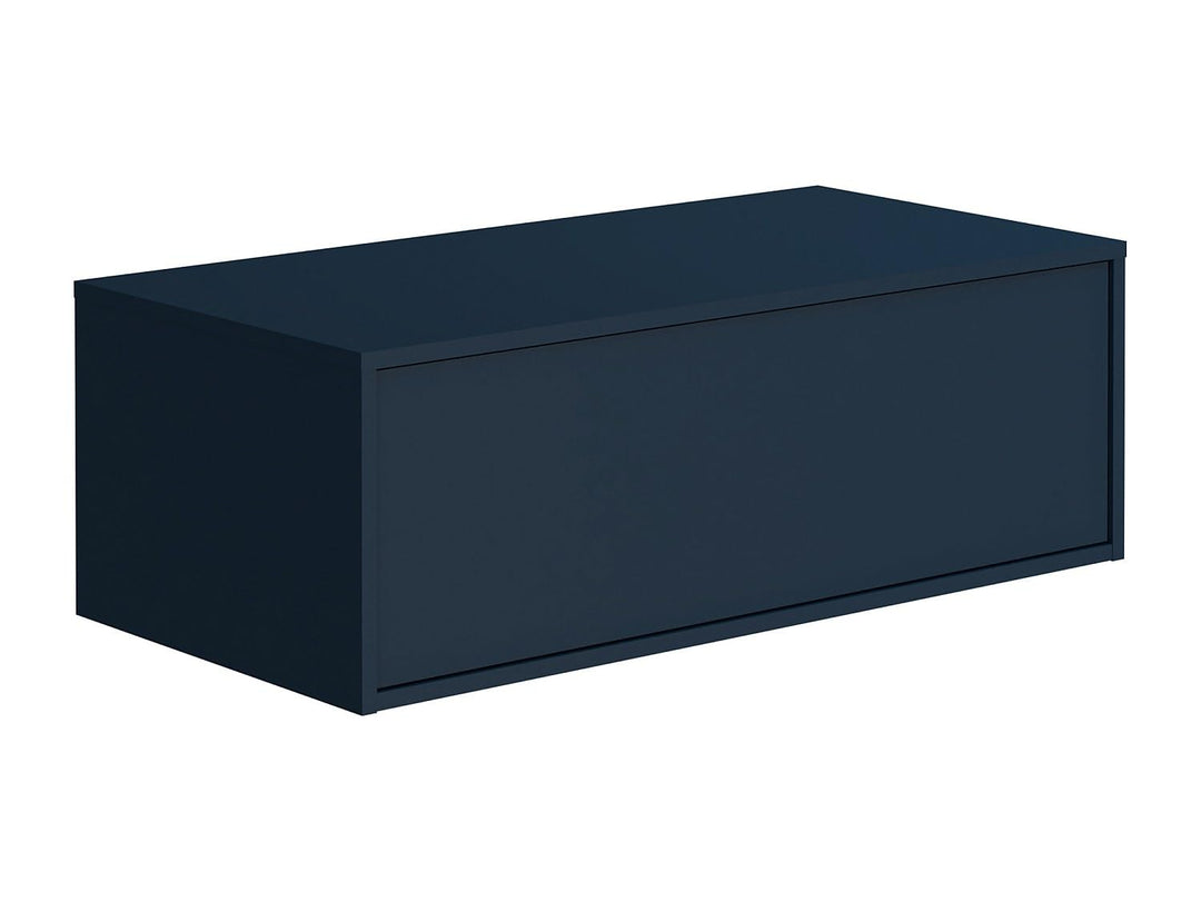 Vente-unique - Waschbeckenunterschrank hängend - Farbe Dunkelblau - 94 cm - TEANA II