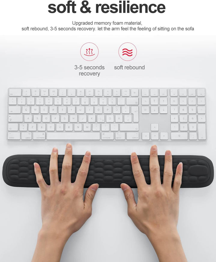 Meatanty Handgelenkauflage für Tastatur und Maus, gepolstert, Memory-Schaum, Handauflage für Büro, C