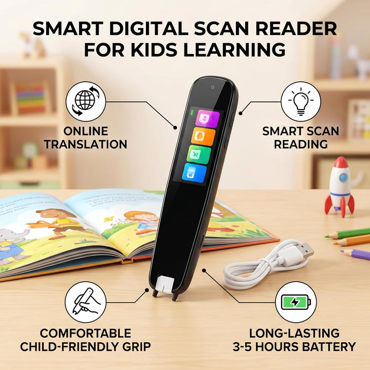 Digitaler Übersetzungsstift mit Echtzeit-Übersetzung und Texterkennung, Scan-Stift für Lesen & Lerne