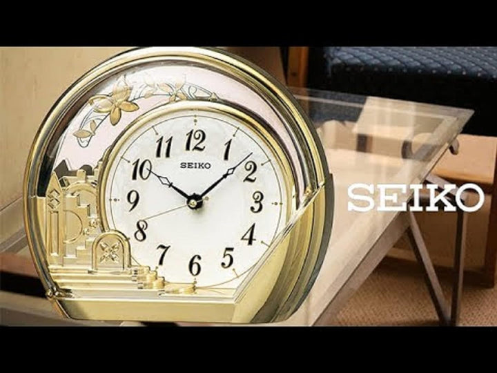 Seiko Tischuhr Pendel Gold Kunststoff Pendel QXN232G 7.5 x 18.4 x 21.20 cm Gold, 7.5 x 18.4 x 21.20