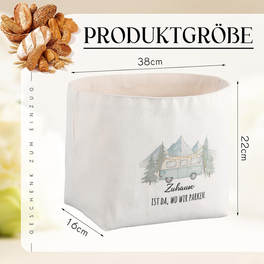 Sinmoe Camping Geschenke Zuhause ist da, wo wir parken Brotkorb aus Stoff Geschenk für Camper Wohnmo