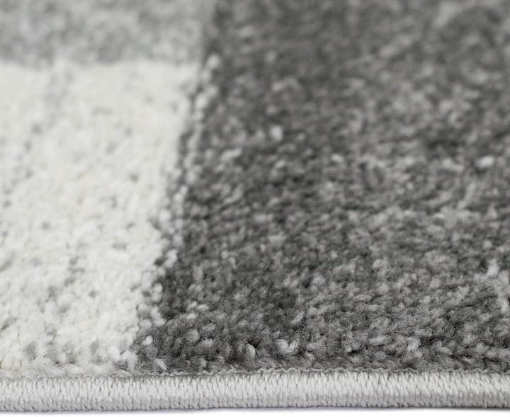 Grosser Teppich für Wohnzimmer | dezente Quadrate | Creme grau, Grösse 240x330 cm 240x330 cm Creme G