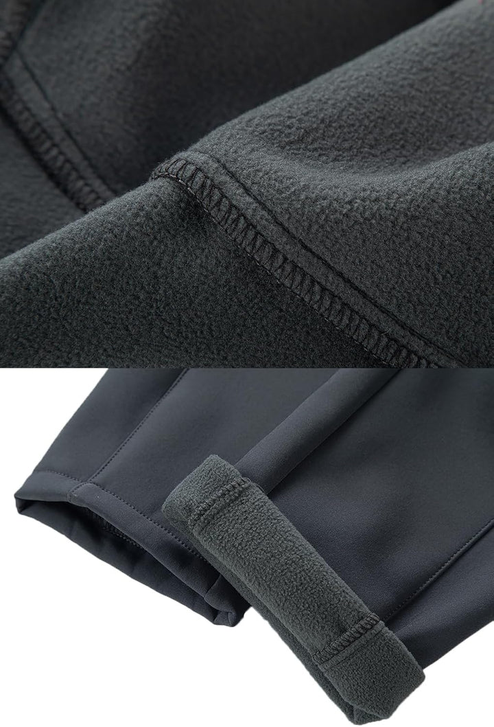 CAMLAKEE Trekkinghose Kinder Thermohose Jungen Wanderhose Mädchen Hose Gefüttert 128-134 Grau, 128-1