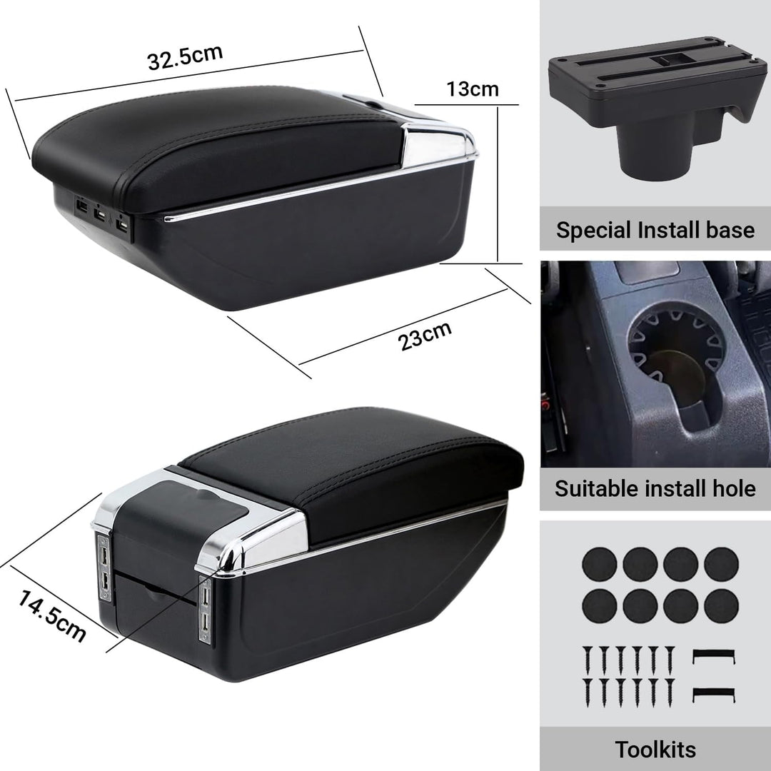 für Astra H Armlehne Mittelkonsole Aufbewahrungsbox Doppelschicht Mit Aschenbecher und Getränkehalte