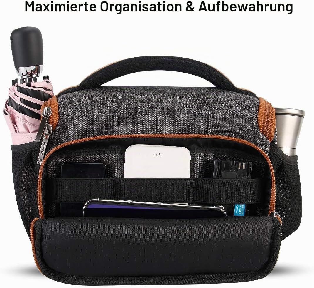 DOMISO SLR DSLR Kameratasche Wasserdicht Fototasche, Grau, Grau