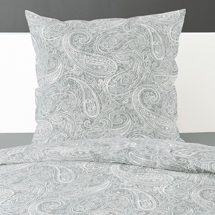 Bierbaum Bettwäsche Mako-Satin Silber Grösse 155x220 cm (80x80 cm)