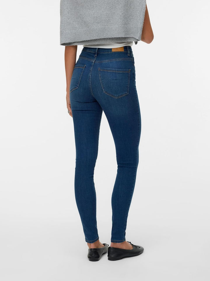 VERO MODA Female Skinny Jeans VMSOPHIA Hohe Taille Skinny Fit Jeans, Medium Blue Denim