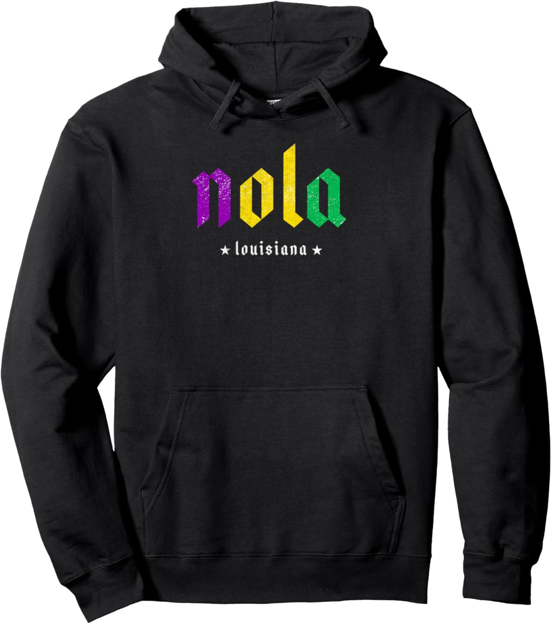Classic Vintage NOLA New Orleans Louisiana Novelty Pullover Hoodie