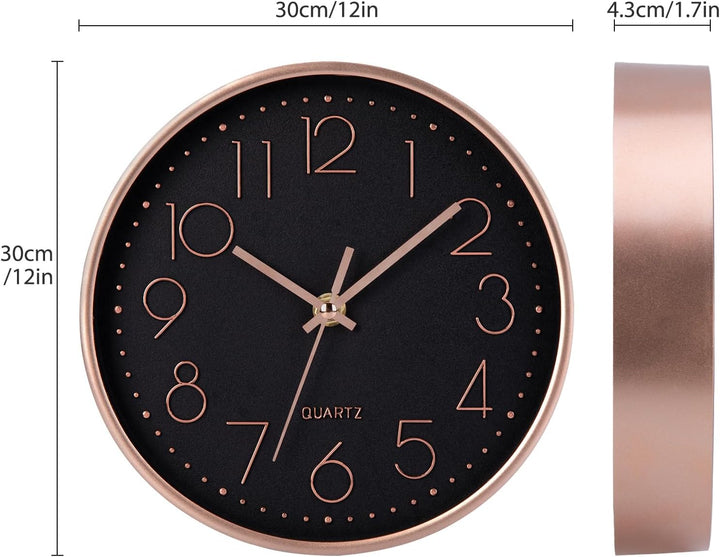 Küchenuhr Gross Wanduhr Ohne Tickgeräusche Lautlos 30cm Quarz Batterie Betriebene Wanduhr Einfach zu