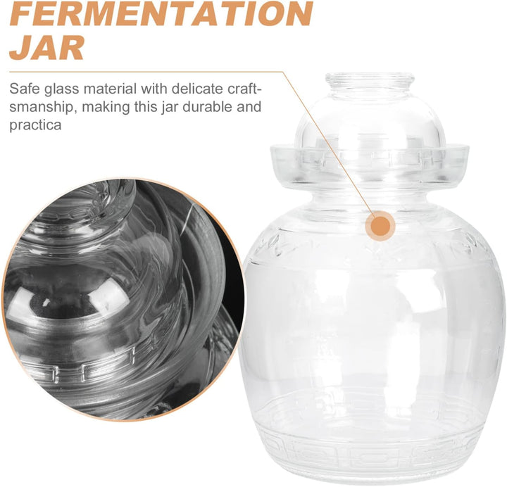 UPKOCH 1Pc Pickle Jar Glasfermentglas Haushaltsgurkenglas Grosser Kapazität Versiegelter Gurkennahru