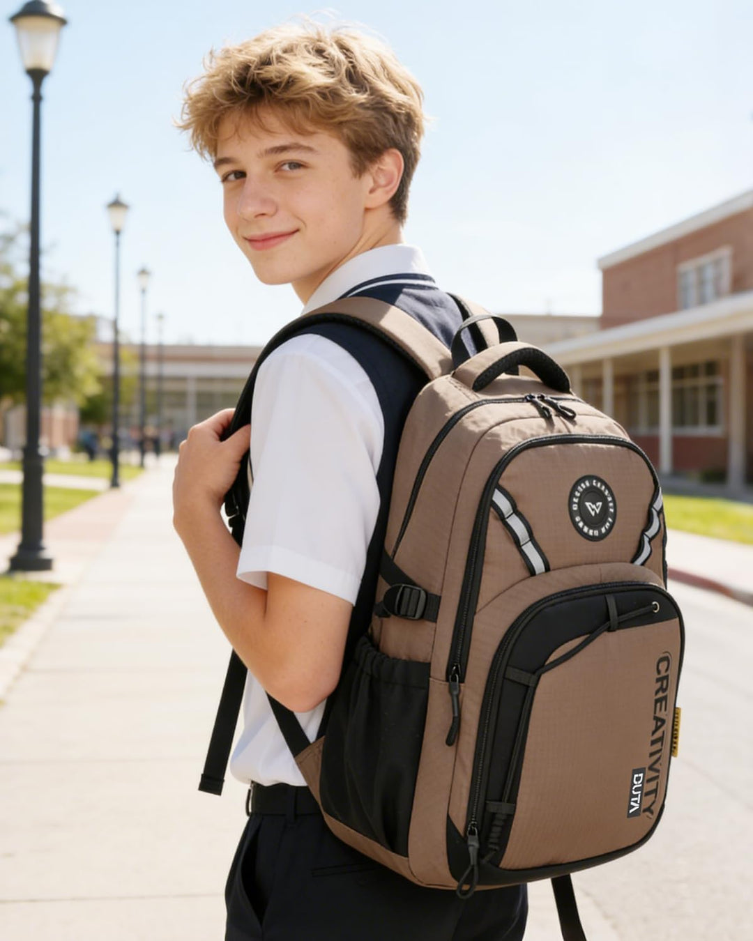 Amythe 2026 Schulrucksack Jungen Teenager, Gross Rucksack Schule Oberstufe Schultasche Junior mit Re