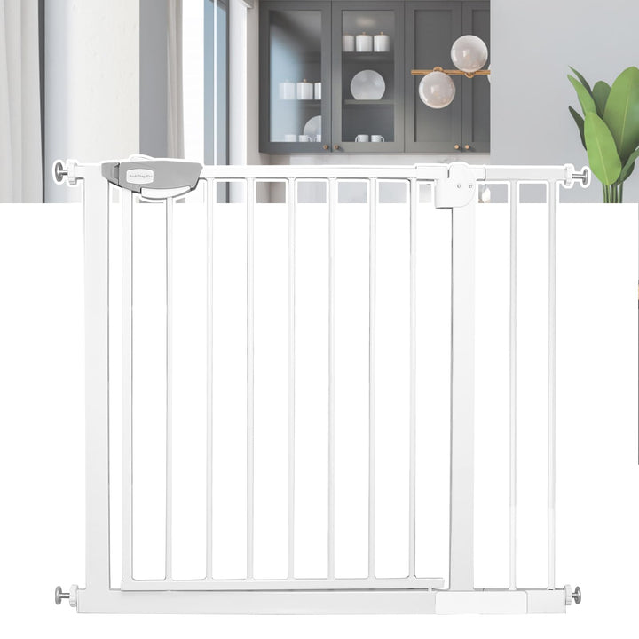 FIVMEN Treppenschutzgitter 80cm Türschutzgitter ohne Bohren N Stop Safety Tür- & Treppengitter mit A