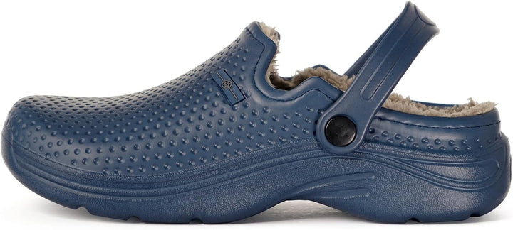 Hsyooes Clogs Damen Winter Gartenschuhe Herren Gefütterte Hausschuhe Wasserdicht Plüsch Pantoletten