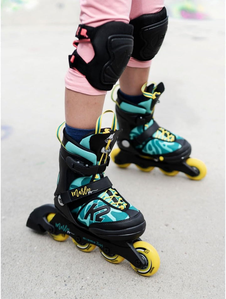 K2 Jungen Marlee Pro Inline Skates S (EU: 29-34 / UK: 10-1 / US: 11-2) green - yellow, S (EU: 29-34