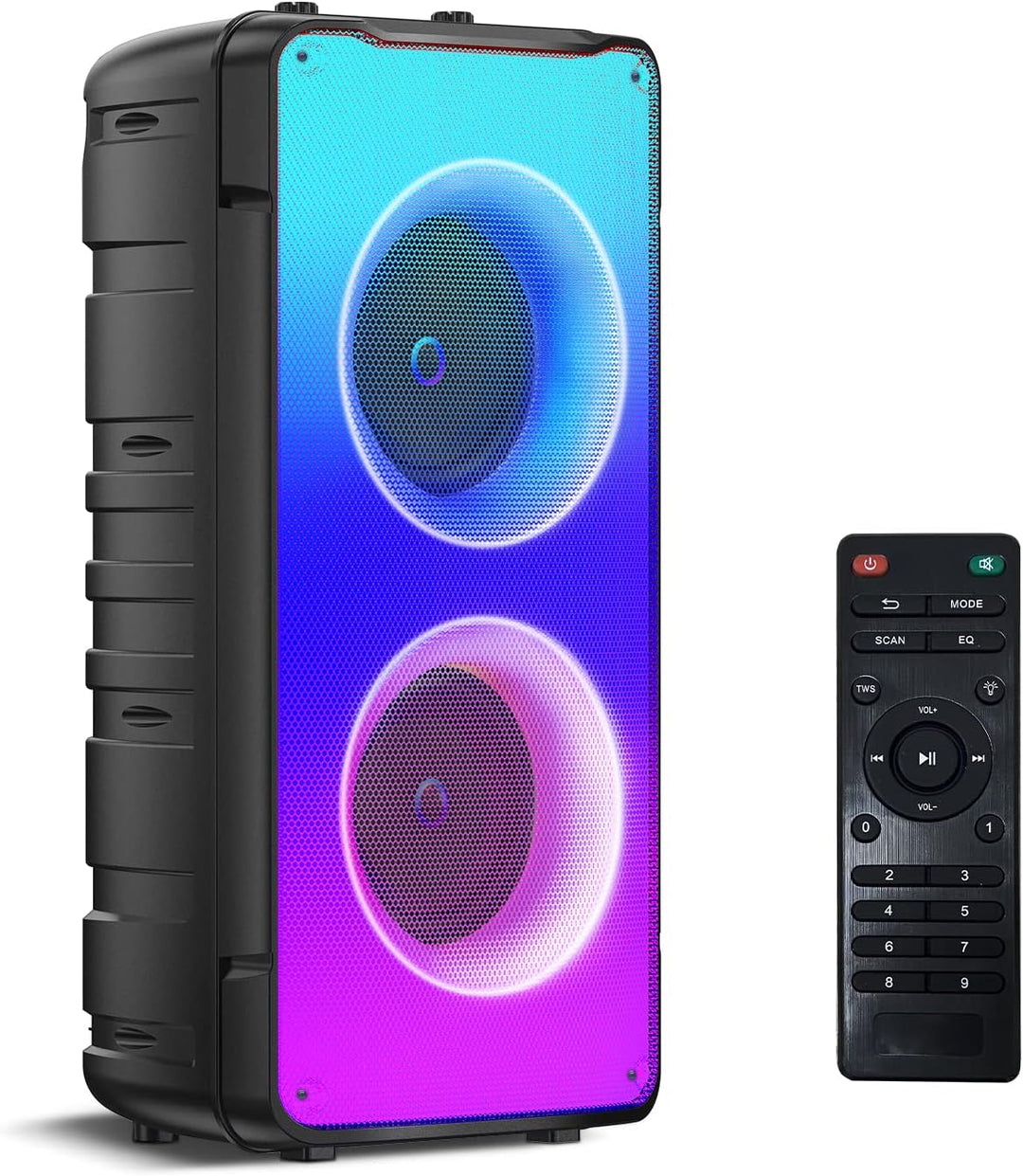 Bluetooth Lautsprecher, 60W Grosse Bluetooth 5.0 Box Musikbox Bass Boost, Lautester Tragbarer Kabell