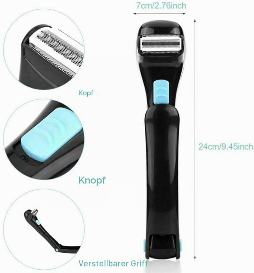 Rückenhaarentfernung und Körperrasierer Do-it-Yourself Body Groomer Trimmer Herren Elektrischer Rück