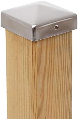 6 x PFOSTENKAPPE PYRAMIDE 71 x 71 MM EDELSTAHL, 71 x 71 mm